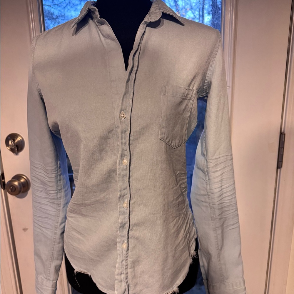 Frank and Eileen light blue Barry button up shirt size XS